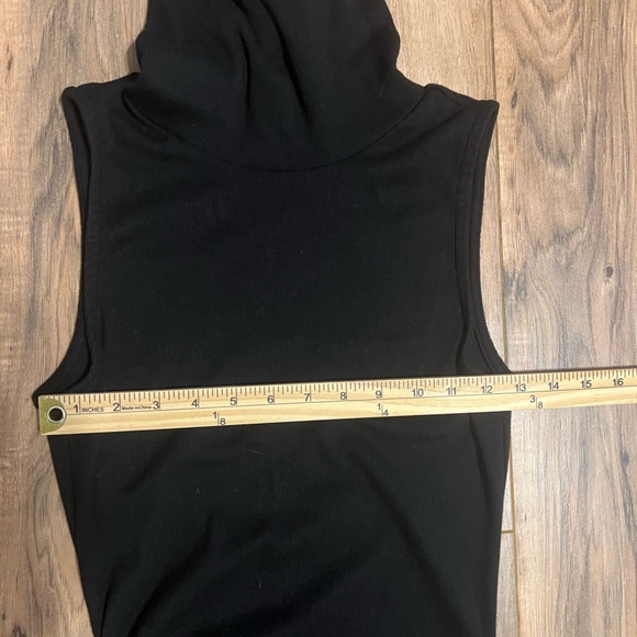Michael Stars Macy Black Sleeveless Turtleneck Bodycon Stretch Dress Medium - Picture 13 of 15